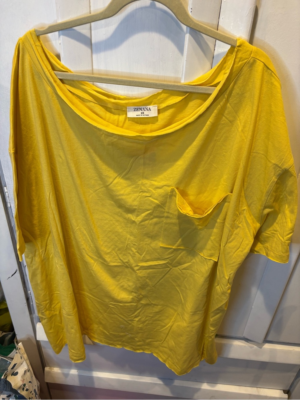 Zenana Outfitters Bright Yellow Crewneck Top